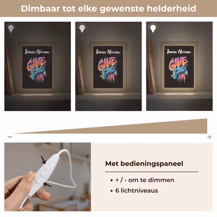 Nachtlampje met naam - Controller - Game - Graffiti - Tekst — 6