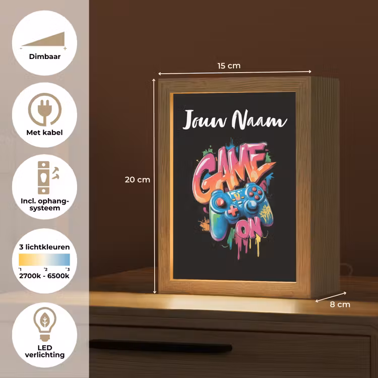 Nachtlampje met naam - Controller - Game - Graffiti - Tekst — 8