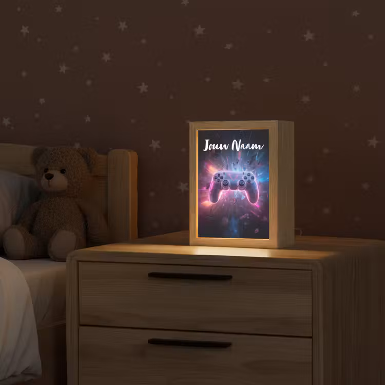 Nachtlampje met naam - Controller - Neon - Game — 2