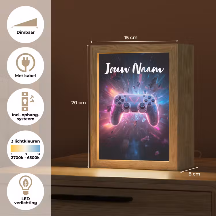 Nachtlampje met naam - Controller - Neon - Game — 8