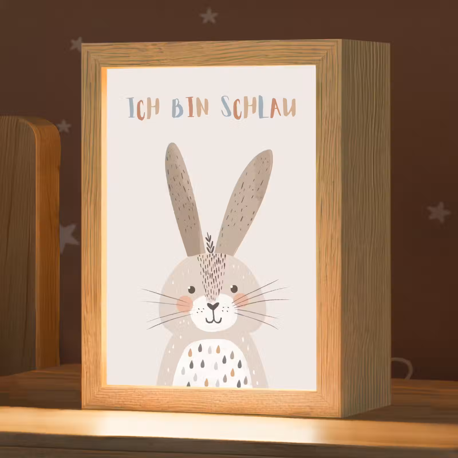 Nachtlampje - Konijn - Beige - Dier - Slim - Quote — 1