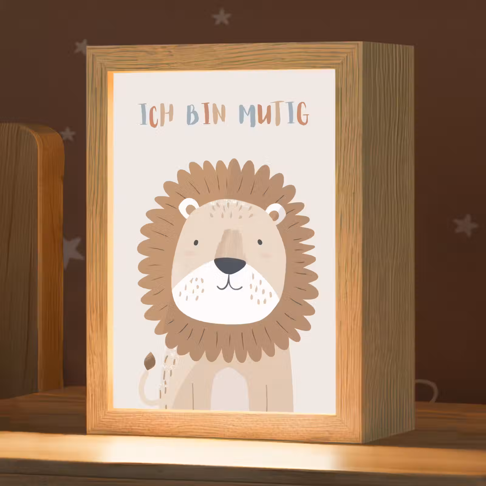 Nachtlampje - Leeuw - Beige - Dier - Moedig - Quote — 1