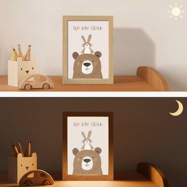 Nachtlampje - Beer - Konijn - Beige - Dieren - Quote — 5
