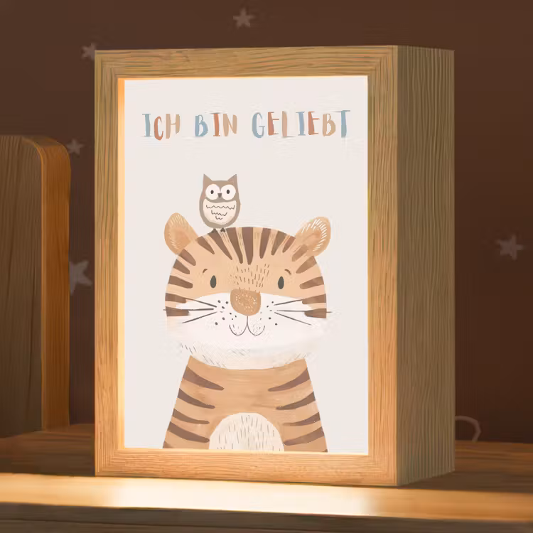 Nachtlampje - Leeuw - Uil - Beige - Dieren - Quote — 1