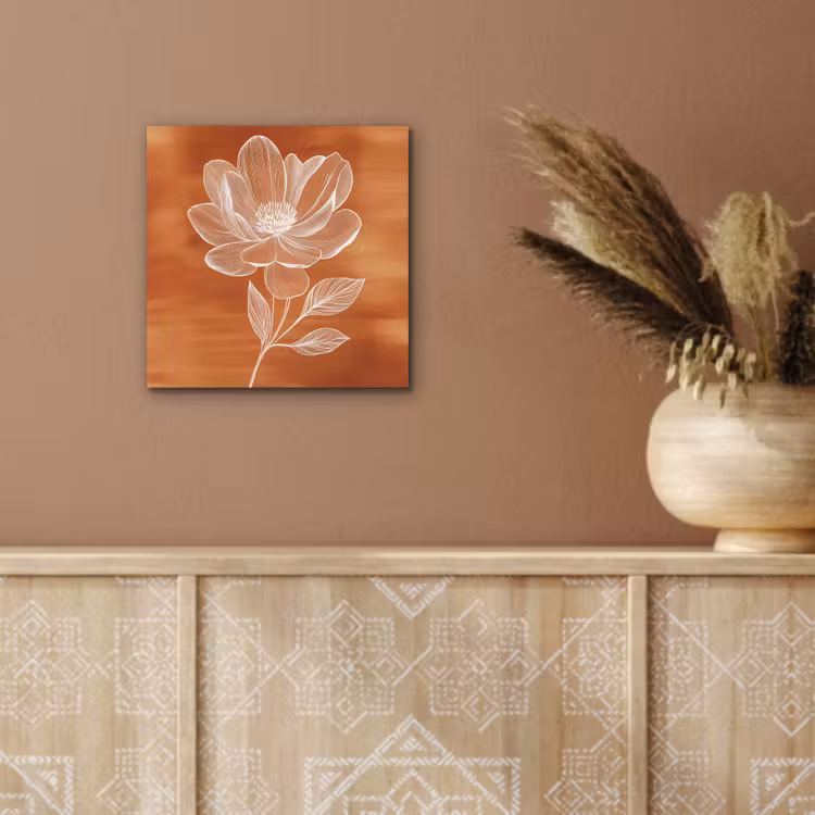 Aluminium schilderij - Bloem - Minimalistisch - Wit — 5