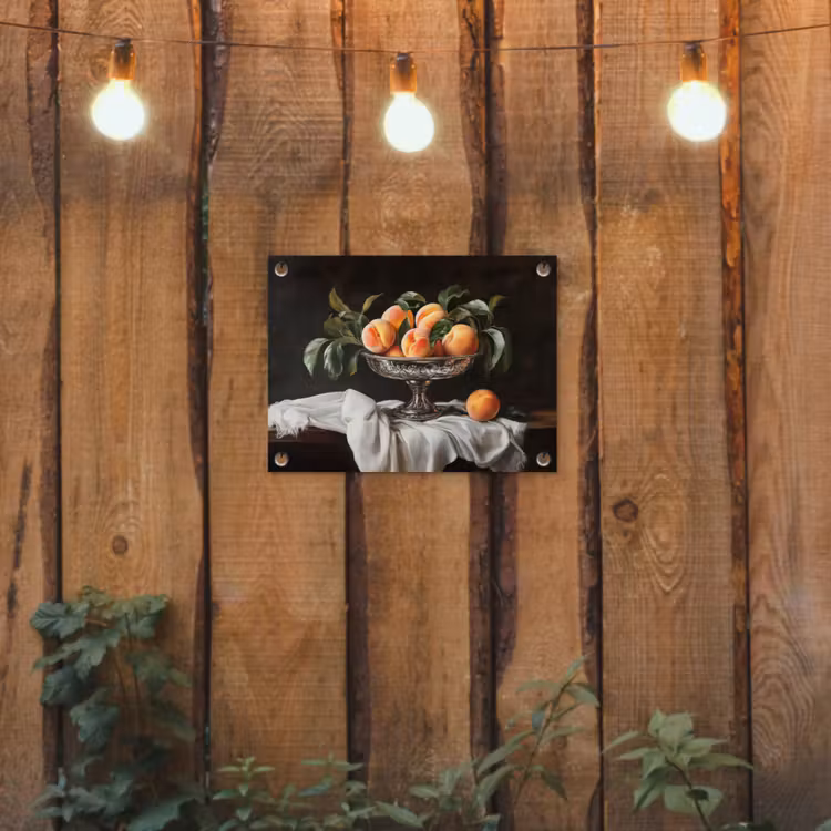 Tuinposter - Stilleven - Perziken - Vintage — 2