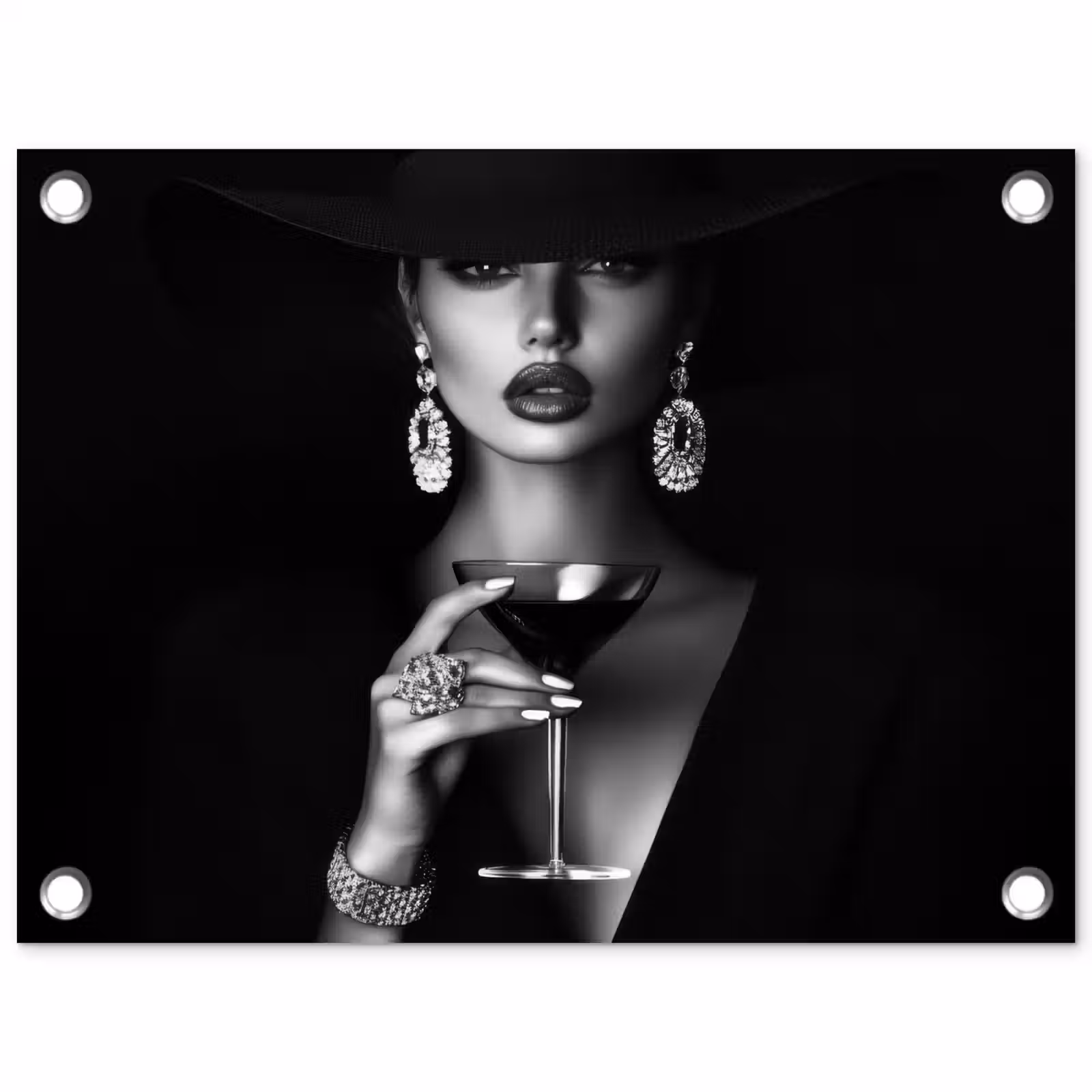 Tuinposter - Vrouw - Cocktail - Chic — 1