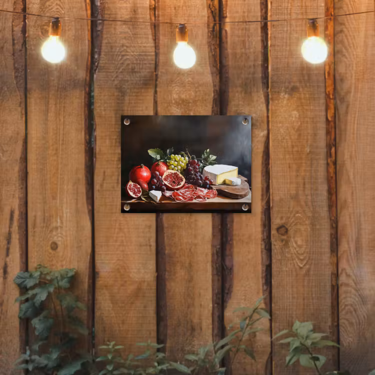 Tuinposter - Borrelplank - Stilleven - Vintage — 2
