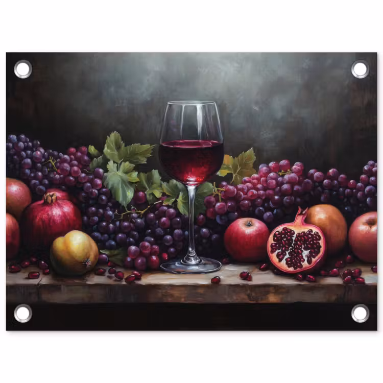 Tuinposter - Wijn - Fruit - Stilleven — 1