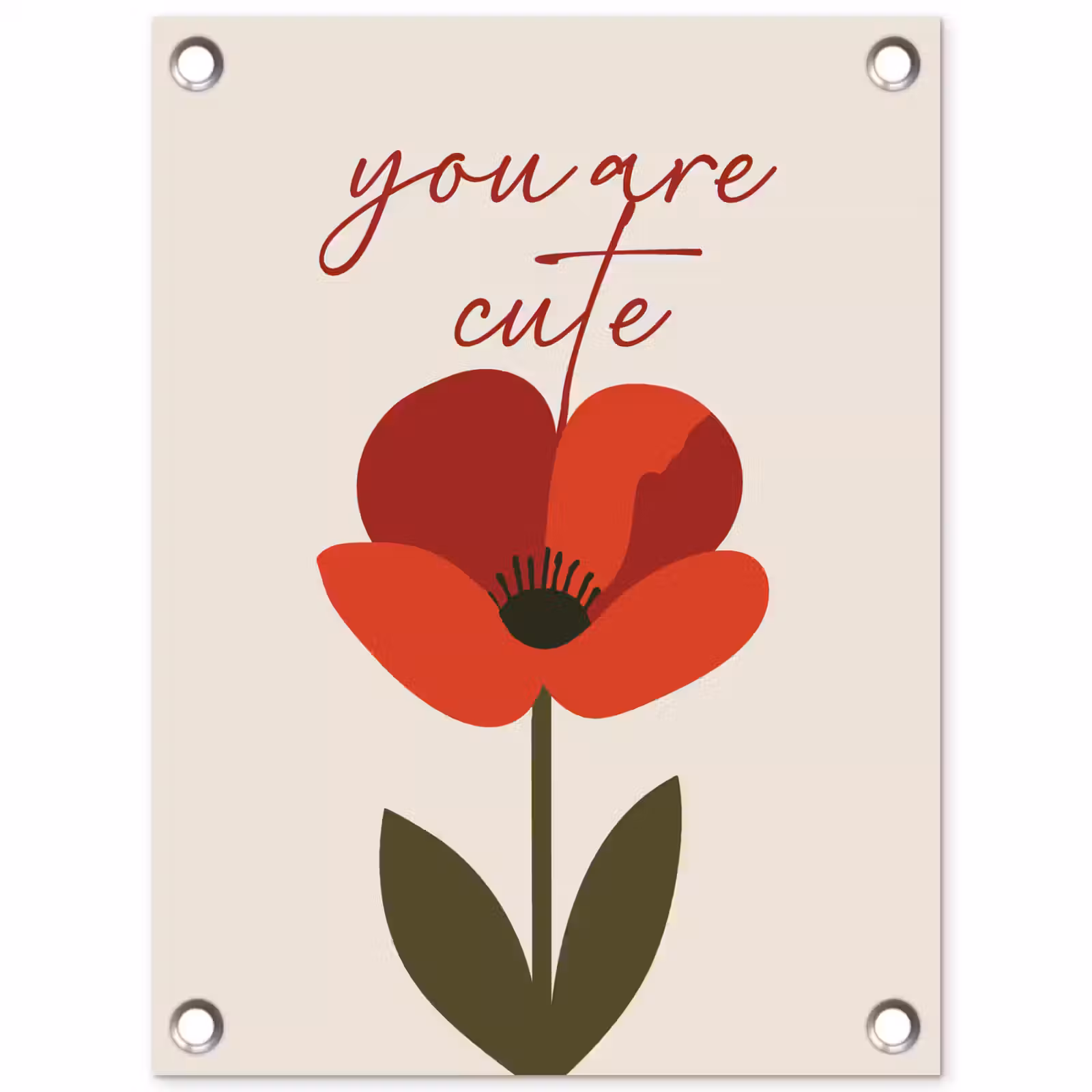 Tuinposter - Klaproos - Bloem - Rood - Valentijn — 1