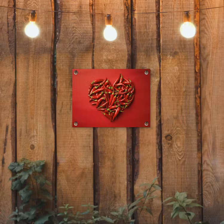 Tuinposter - Pepers - Rood - Hart — 2