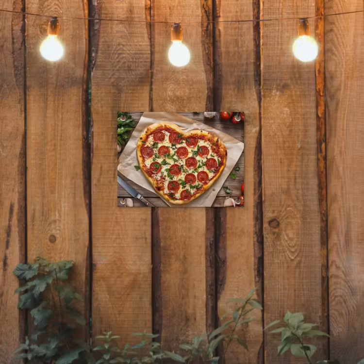 Tuinposter - Pizza - Hart - Pepperoni - Tomaat — 2