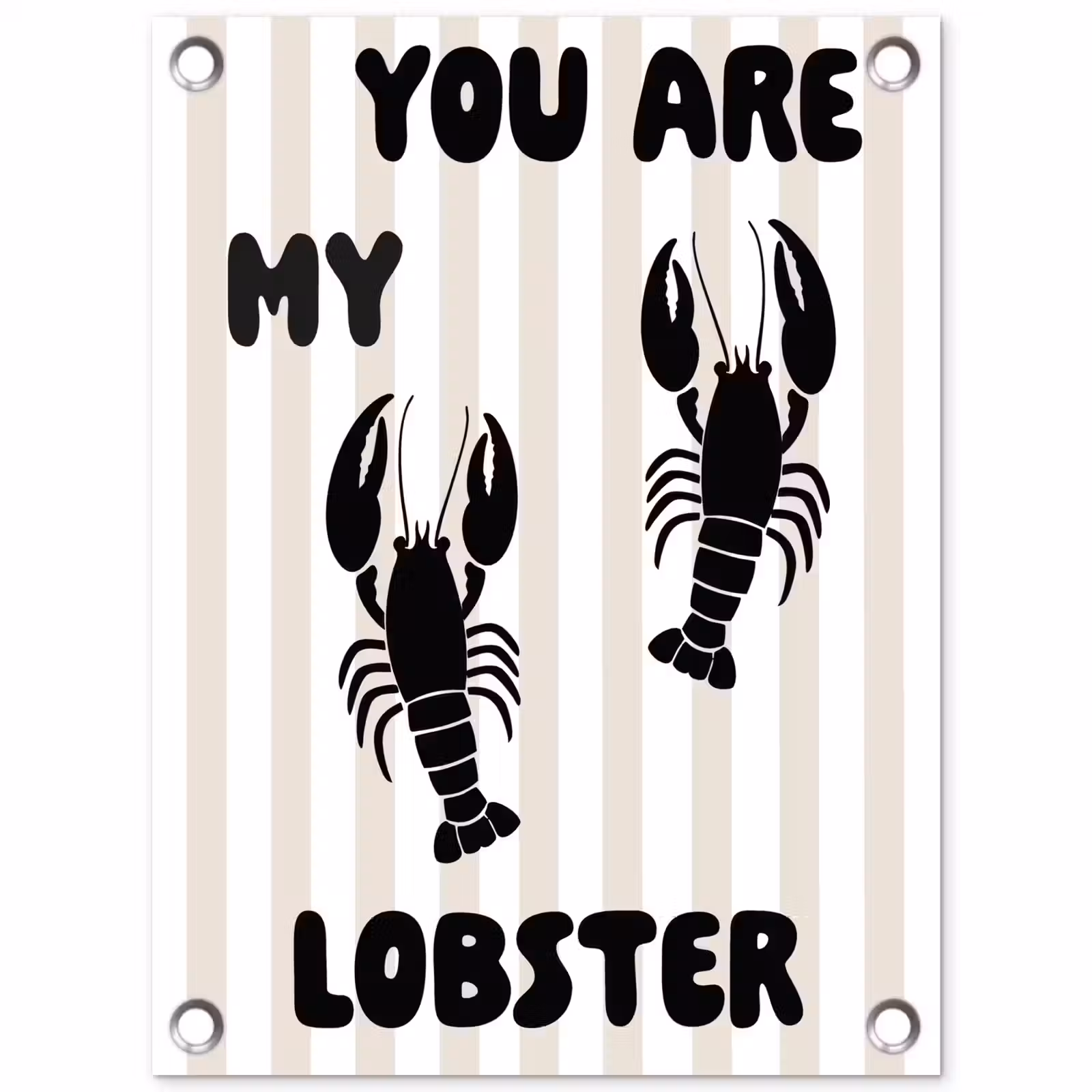 Tuinposter - Lobster - Beige - Minimalistisch — 1