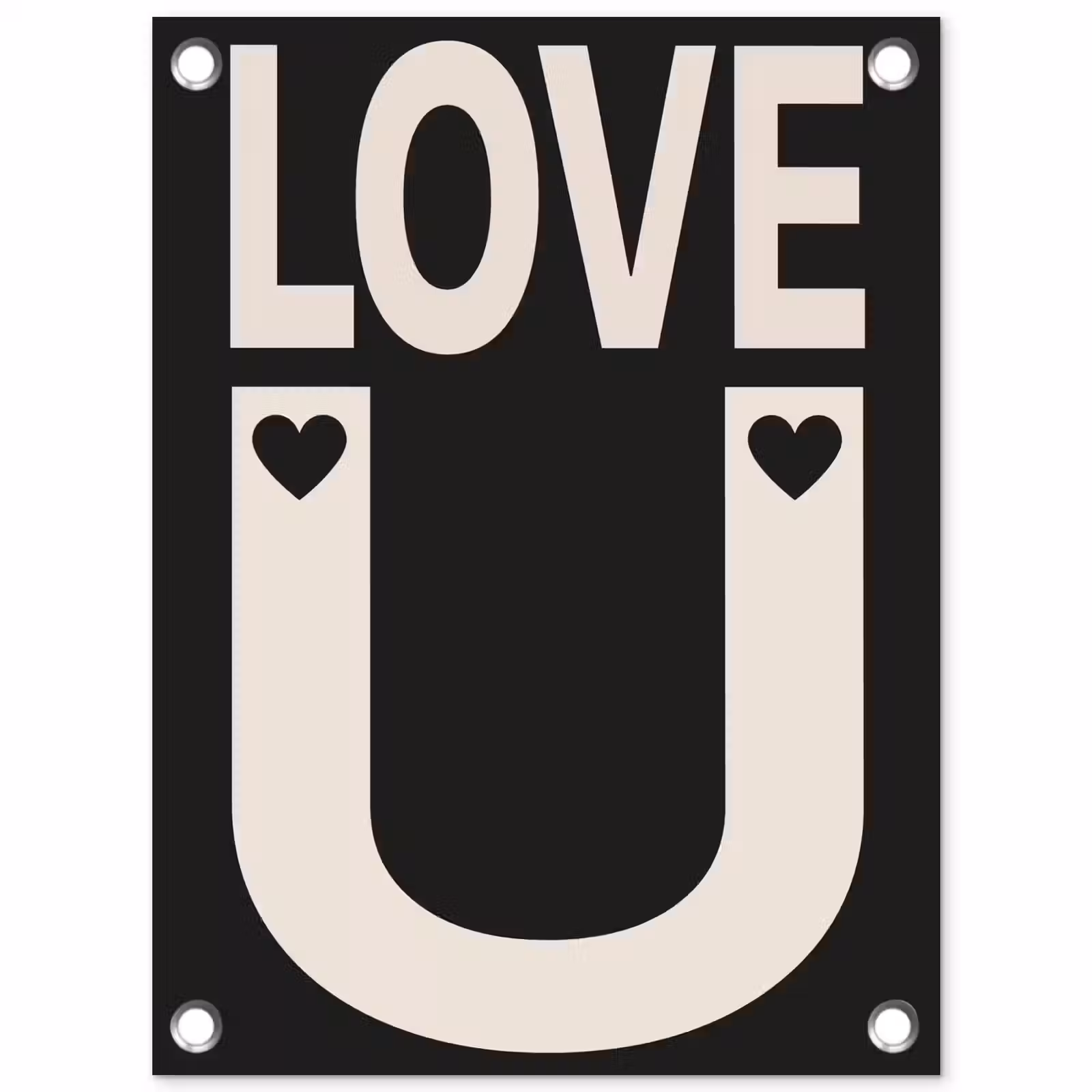 Tuinposter - Love - Zwart - Minimalistisch — 1