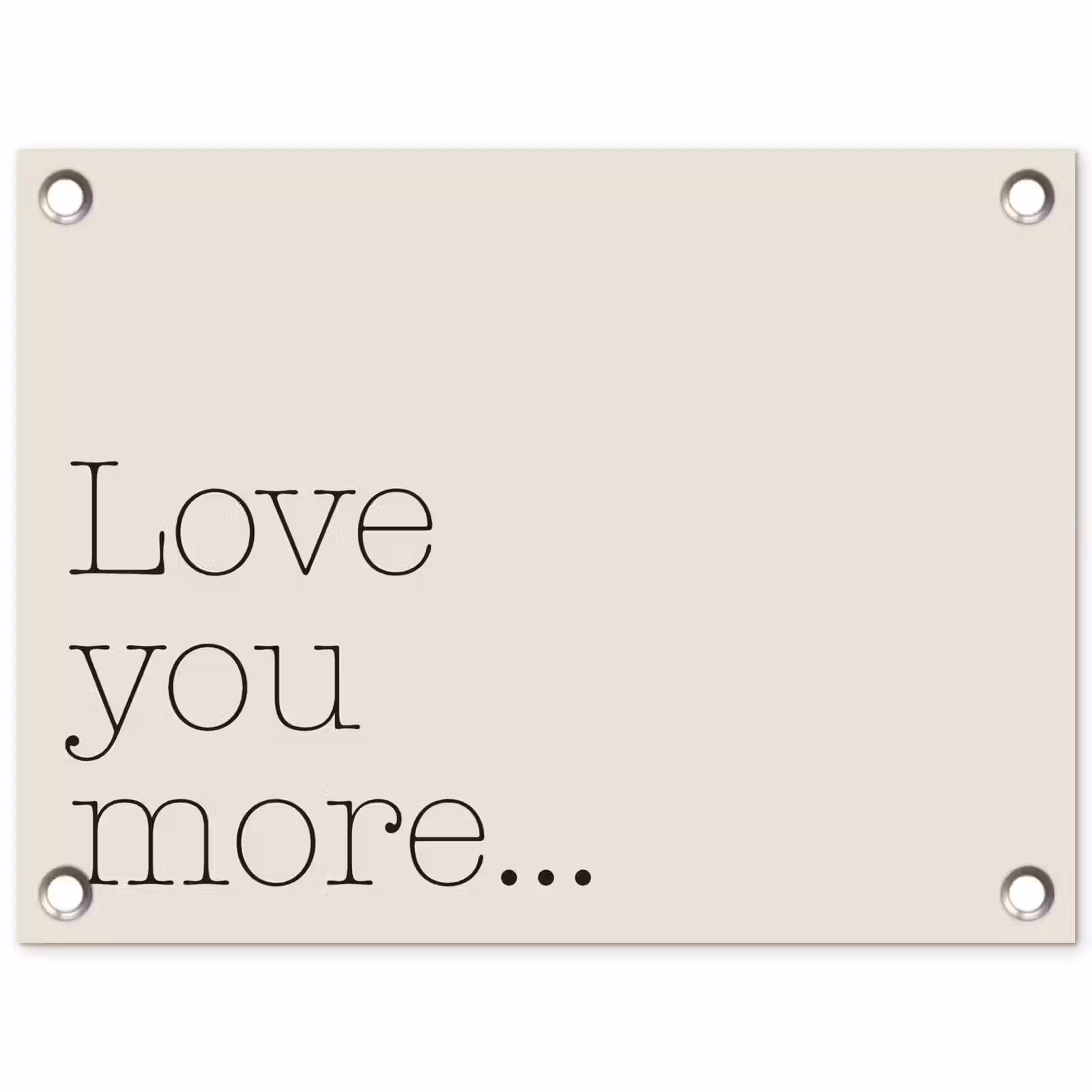 Tuinposter - Minimalistisch - Love - Beige — 1