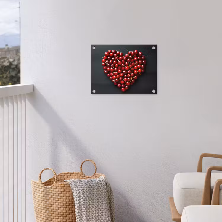 Tuinposter - Kersen - Hart - Rood - Zwart — 3