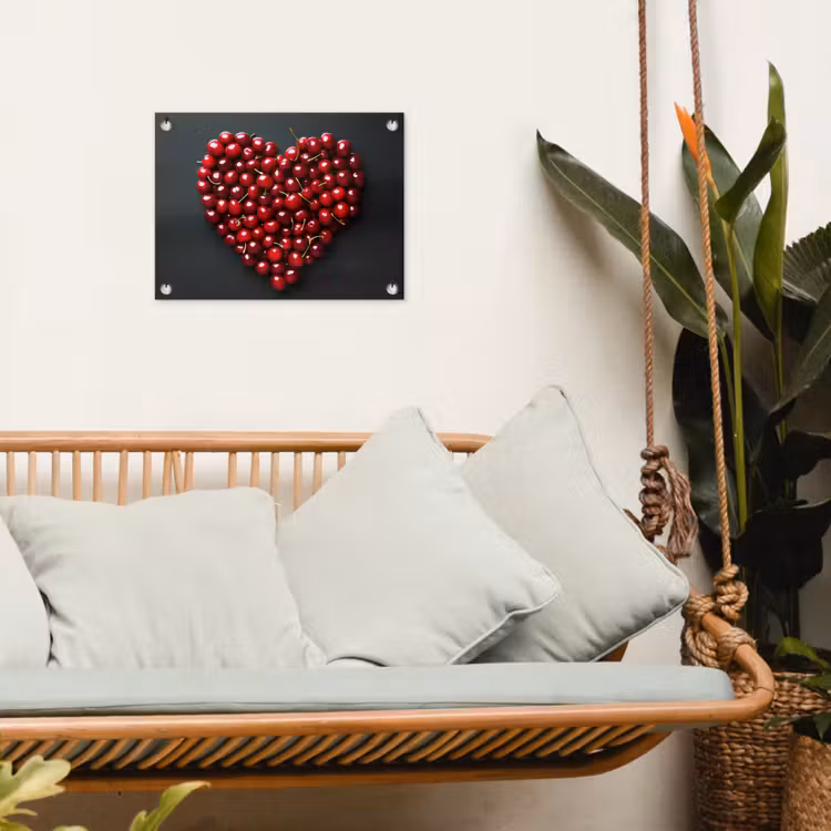 Tuinposter - Kersen - Hart - Rood - Zwart — 5