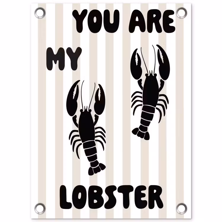 Tuinposter - Lobster - Beige - Minimalistisch — 1