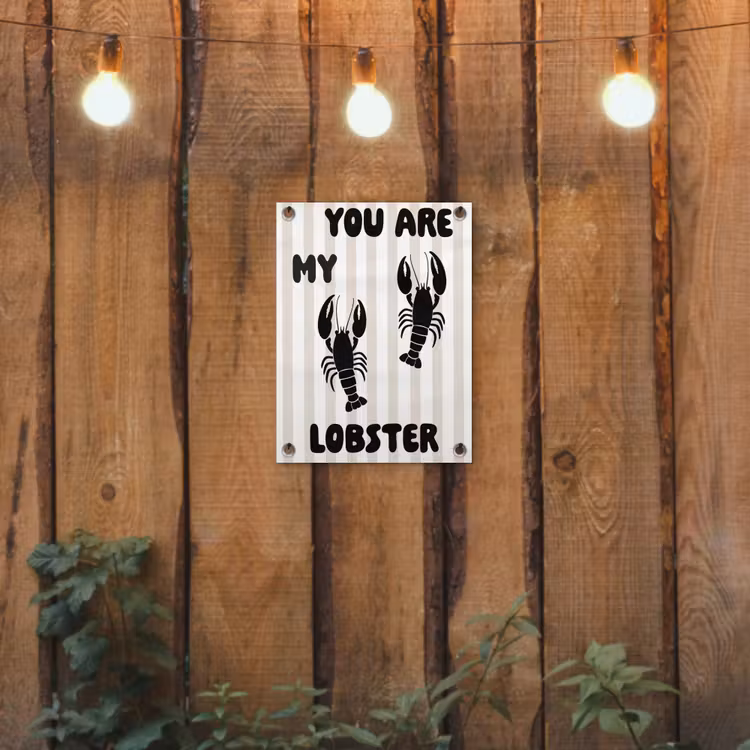 Tuinposter - Lobster - Beige - Minimalistisch — 2
