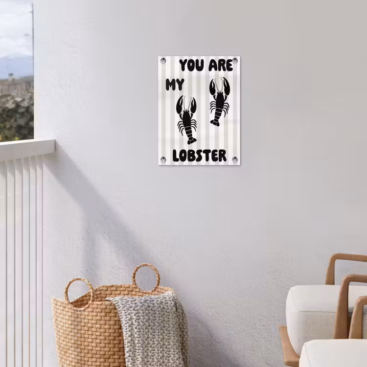 Tuinposter - Lobster - Beige - Minimalistisch — 3