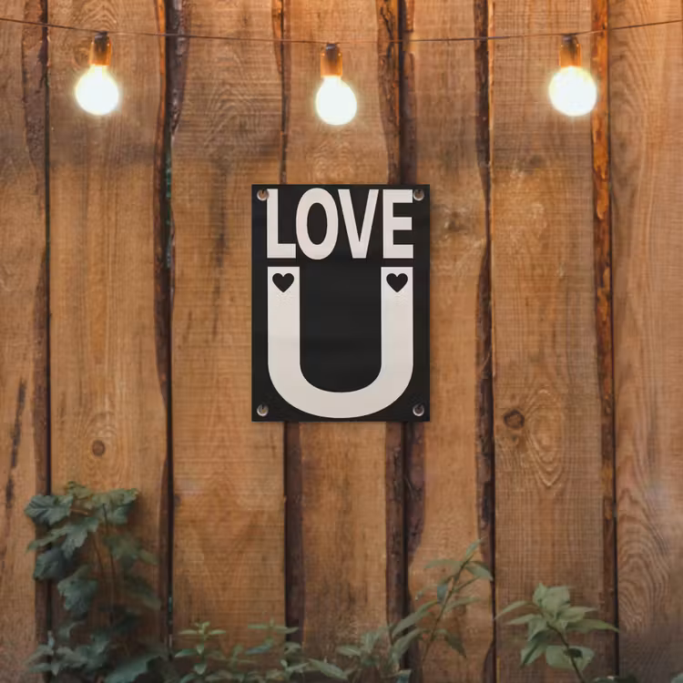 Tuinposter - Love - Zwart - Minimalistisch — 2