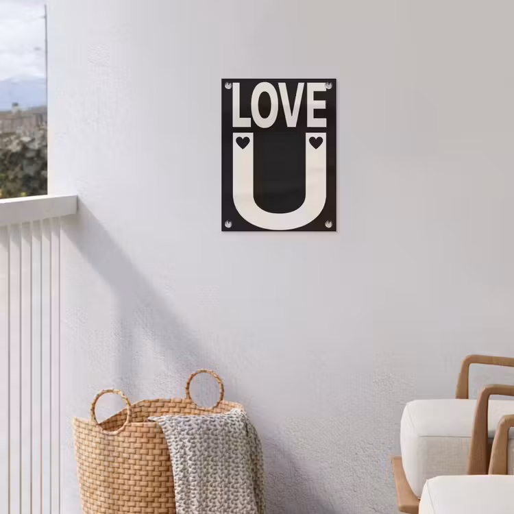 Tuinposter - Love - Zwart - Minimalistisch — 3