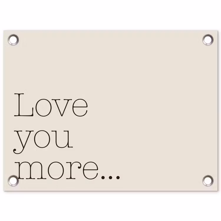 Tuinposter - Minimalistisch - Love - Beige — 1