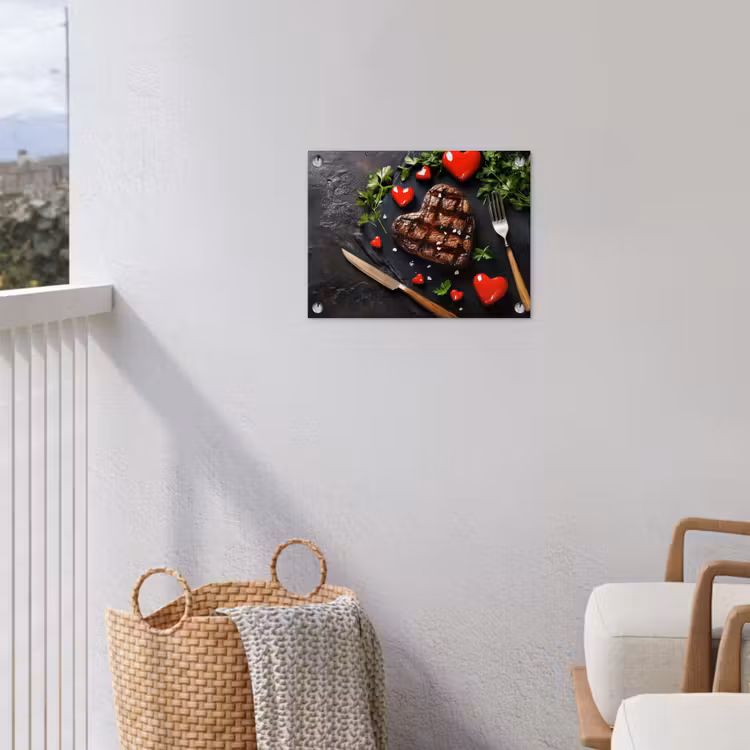 Tuinposter - Steak - Hart - Bestek — 3