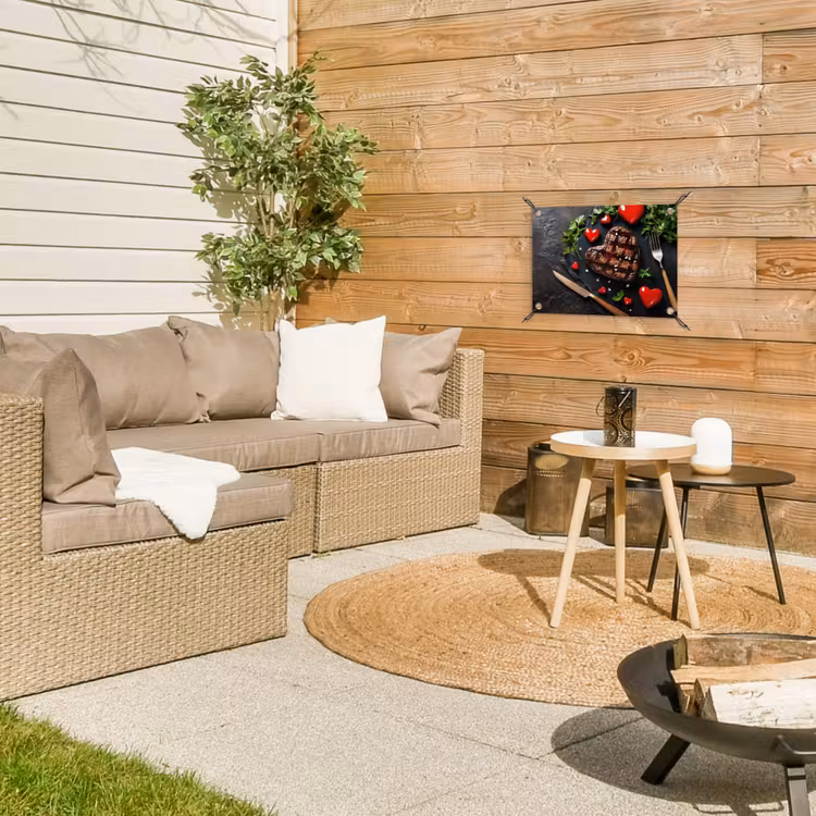 Tuinposter - Steak - Hart - Bestek — 4