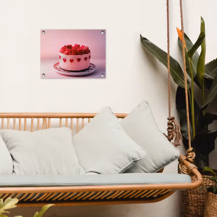 Tuinposter - Taart - Hart - Roze — 5