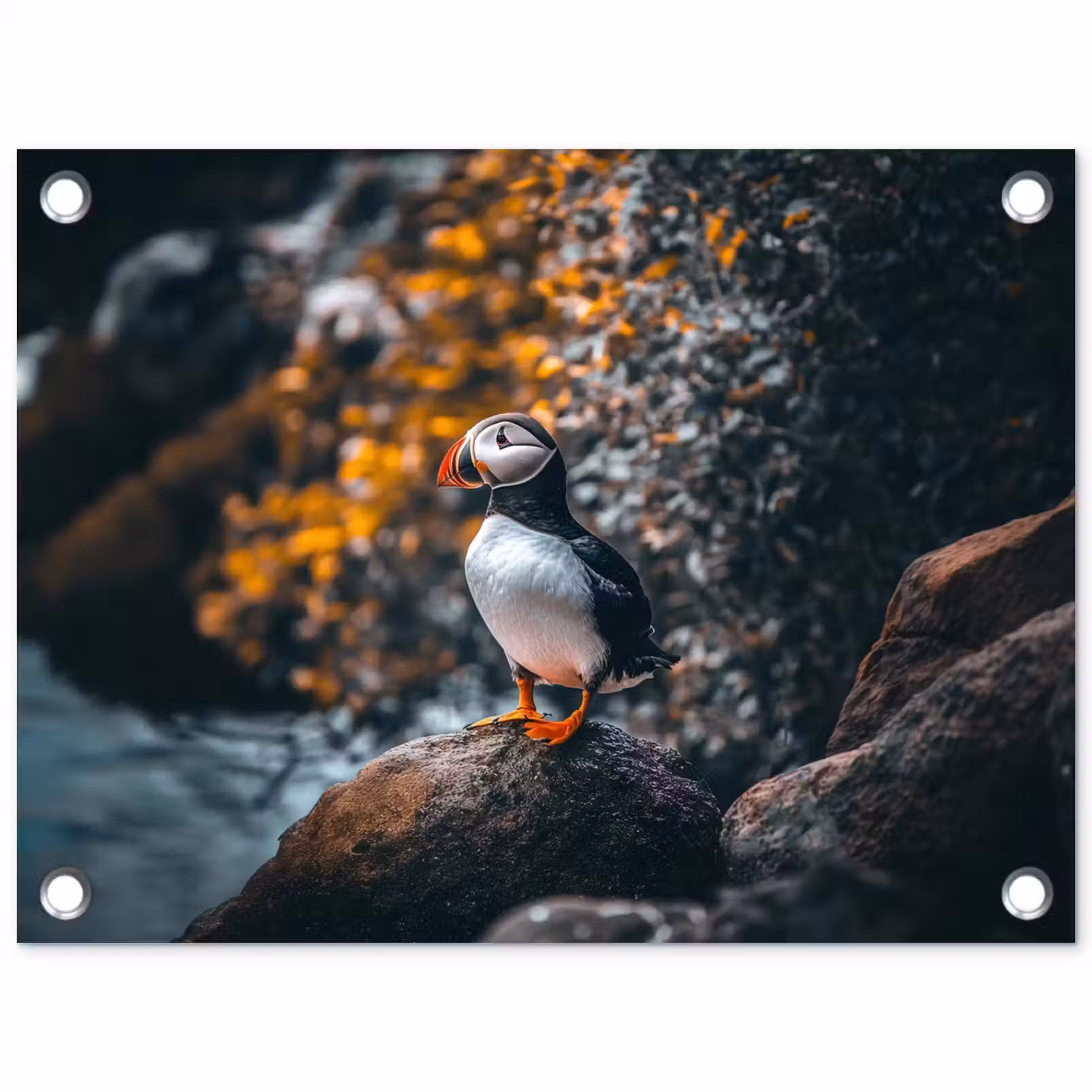 Tuinposter - Papegaai - Vogel - Rots - Wit — 1