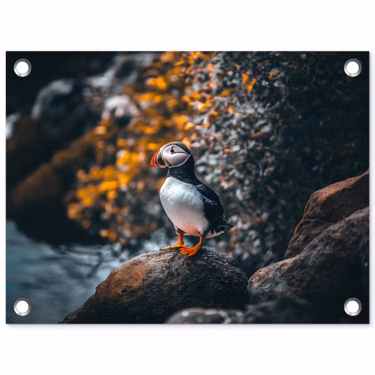 Tuinposter - Papegaai - Vogel - Rots - Wit — 1