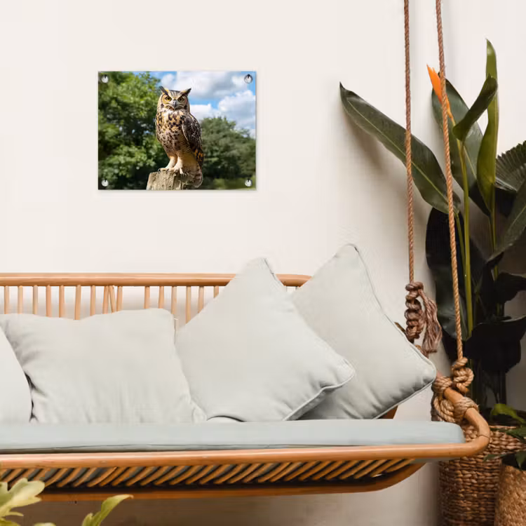 Tuinposter - Uil - Boomstronk - Bos - Lucht — 5