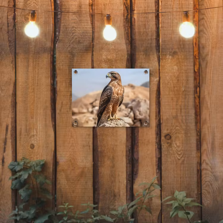 Tuinposter - Valk - Vogel - Rots - Macht — 2