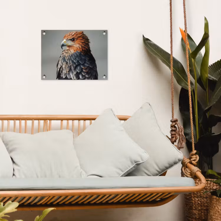Tuinposter - Vogel - Realistisch - Veren - Bruin — 5