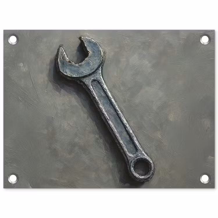 Tuinposter - Steeksleutel - Schilderij - Gereedschap - Verf — 1
