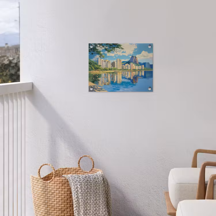 Tuinposter - Berg - Skyline - Strand - Water — 3