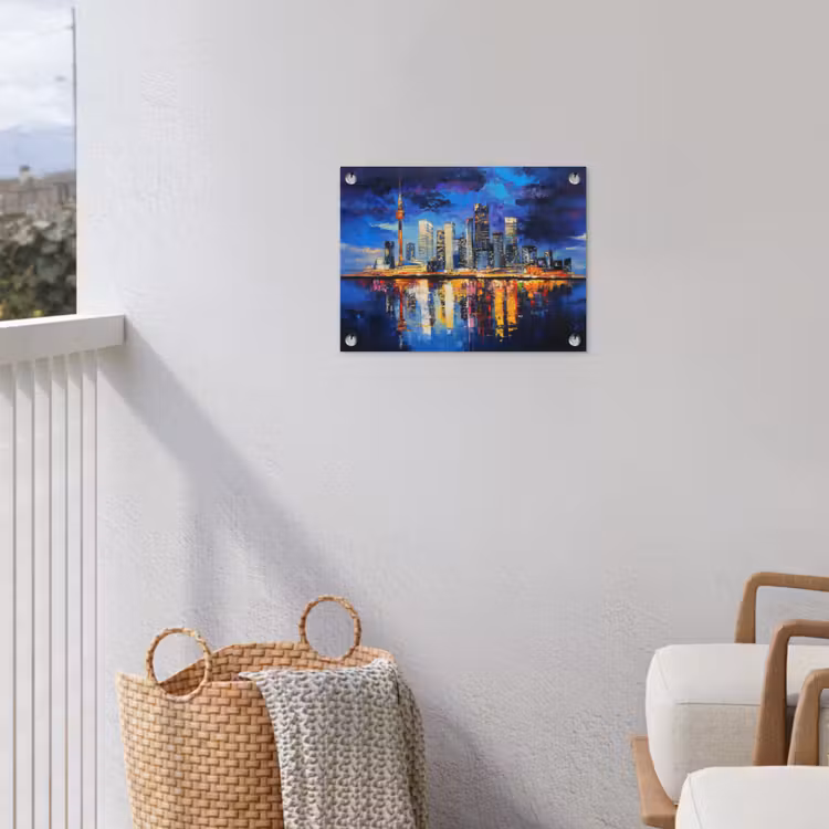 Tuinposter - Skyline Toronto - Modern - Stadslicht - Blauw — 3