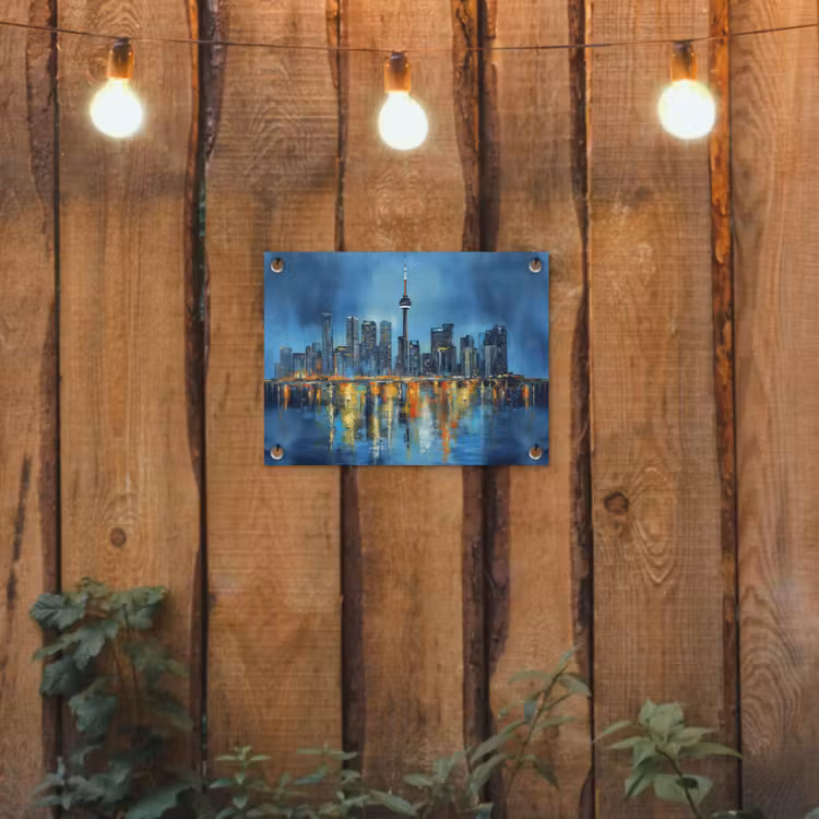 Tuinposter - Skyline Toronto - Water - Stadslichten - Toren — 2