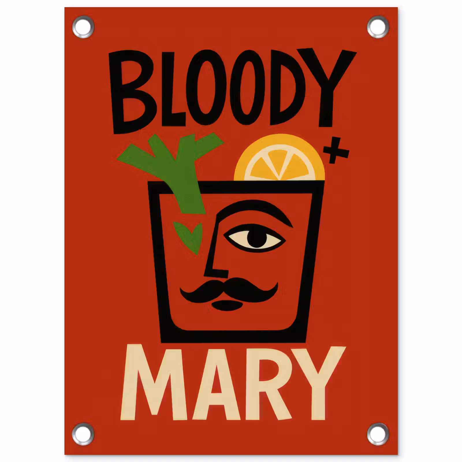 Tuinposter - Cocktail - Art - Rood — 1