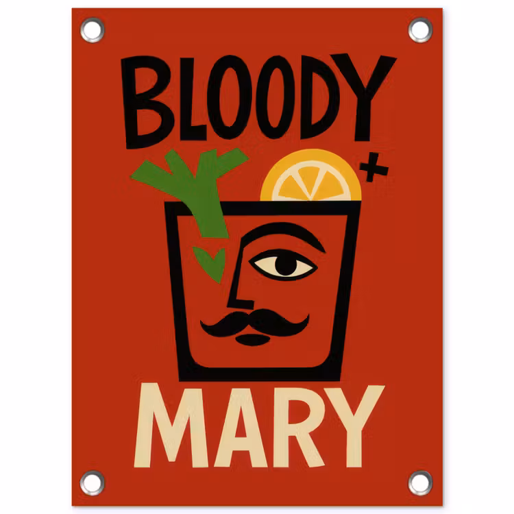 Tuinposter - Cocktail - Art - Rood — 1