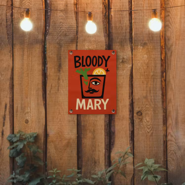Tuinposter - Cocktail - Art - Rood — 2