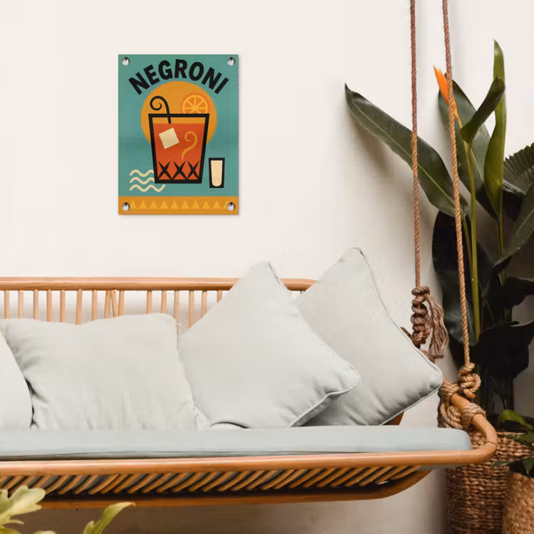 Tuinposter - Cocktail - Negroni - Art - Sinaasappel — 5