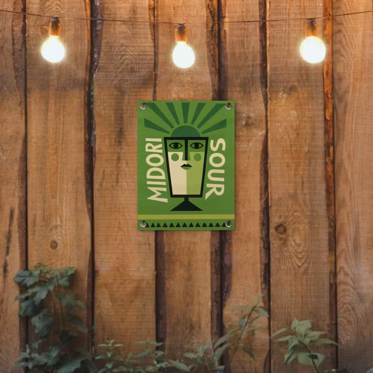 Tuinposter - Grafisch - Art - Cocktail - Groen — 2