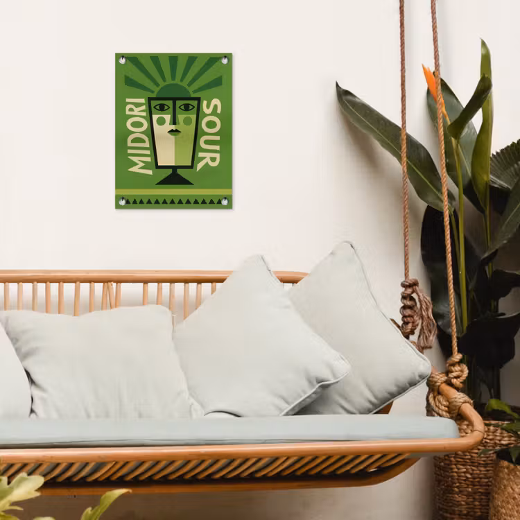 Tuinposter - Grafisch - Art - Cocktail - Groen — 5