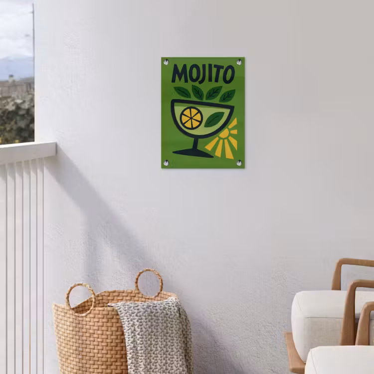Tuinposter - Mojito - Cocktail - Citroen - Groen — 3