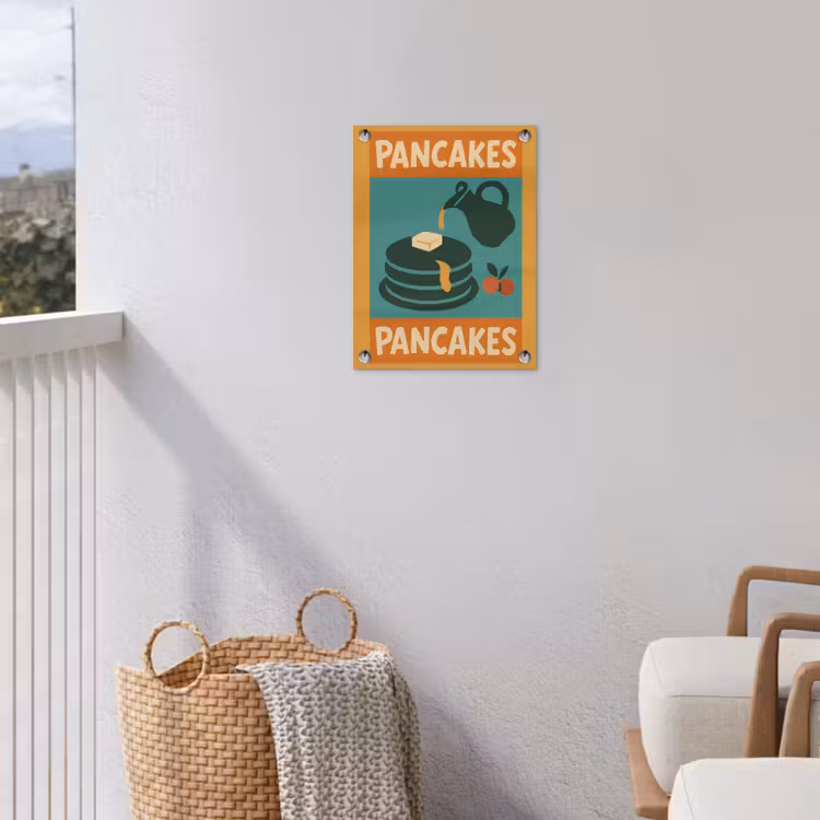 Tuinposter - Pannenkoeken - Siroop - Illustratie - Oranje — 3