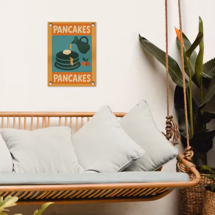 Tuinposter - Pannenkoeken - Siroop - Illustratie - Oranje — 5