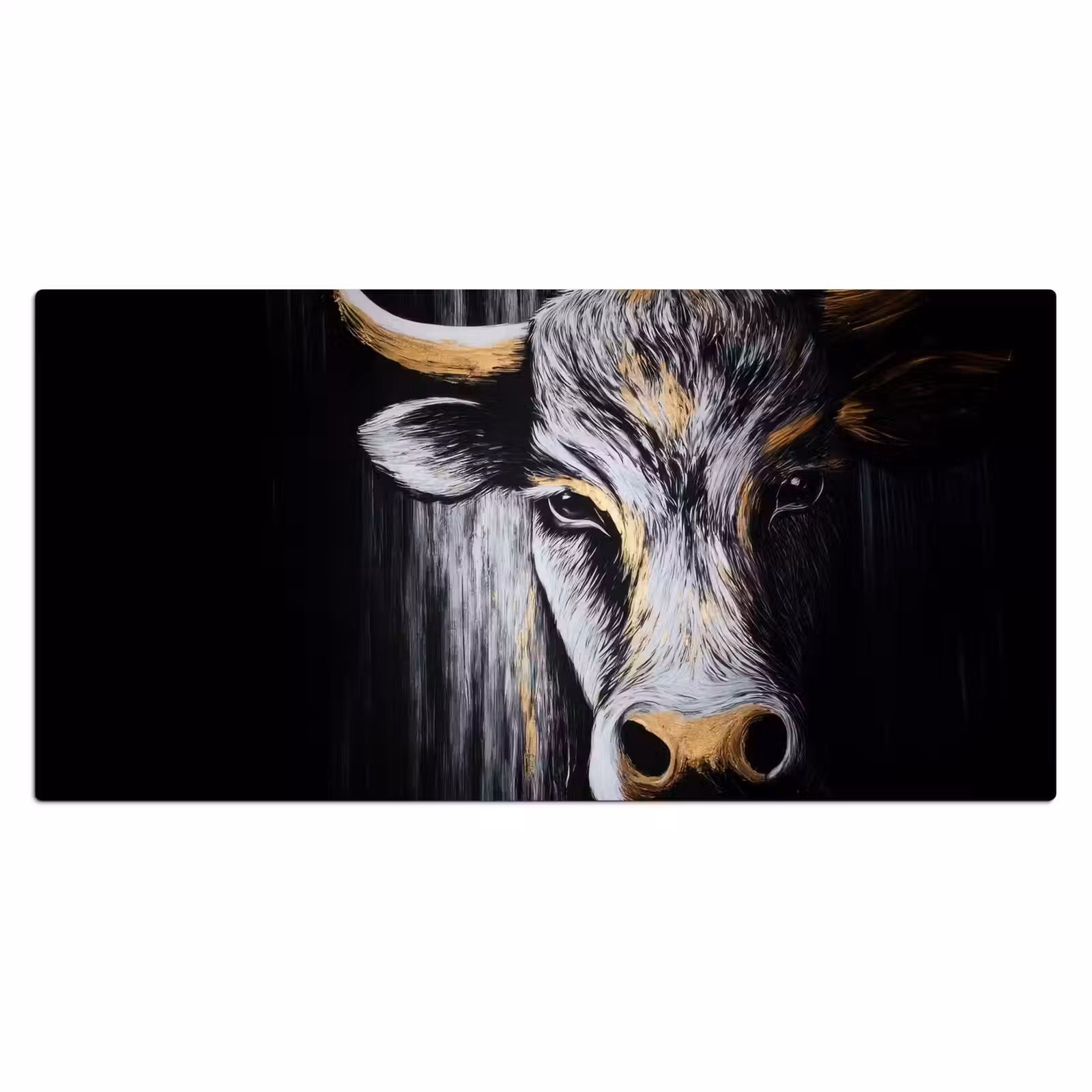 Bureau onderlegger - Stier - Hoorns - Snuit - Goud — 1