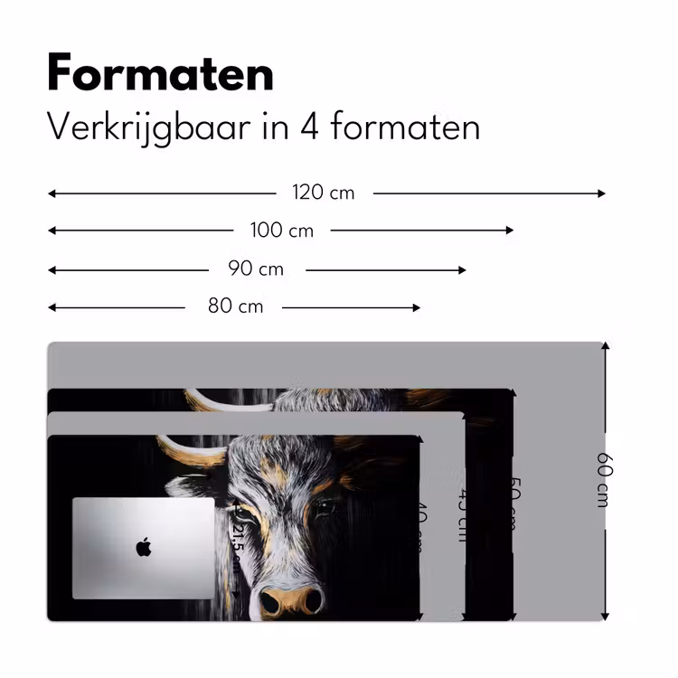 Bureau onderlegger - Stier - Hoorns - Snuit - Goud — 7